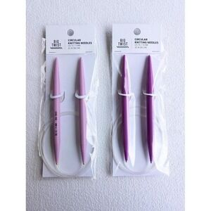 2 Lot Big Twist 32" Circular Knitting Needles Size US 13 15‎ NEW
